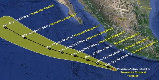 Huracán Estelle dejará lluvias fuertes en Guerrero