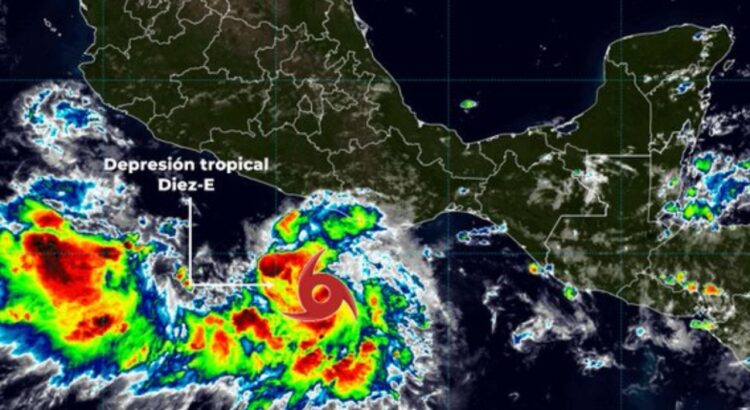 Incrementa nivel de alerta por depresión tropical Diez-E