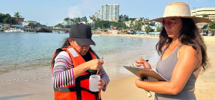 Realizan muestreo en 17 playas en Acapulco