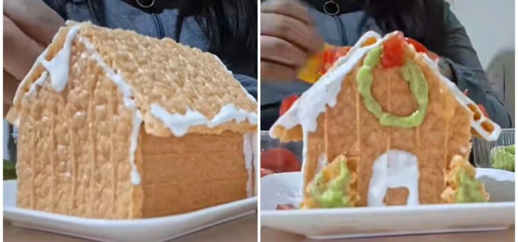 Casita navideña hecha con “chicharrón” se vuelve viral en TikTok Casita navideña hecha con “chicharrón” se vuelve viral en TikTok